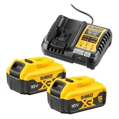 DeWalt Batteri og Lader 2x5Ah XR Batteri 18V XR