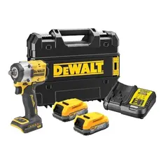 DeWalt 18V Børsteløs1/2" Muttertrekker inkl 2 x Powerstack 18V og lader