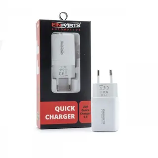 Hurtiglader med USB-C ladeporter - HVIT 1stk Type-C, AC 100~240 volt