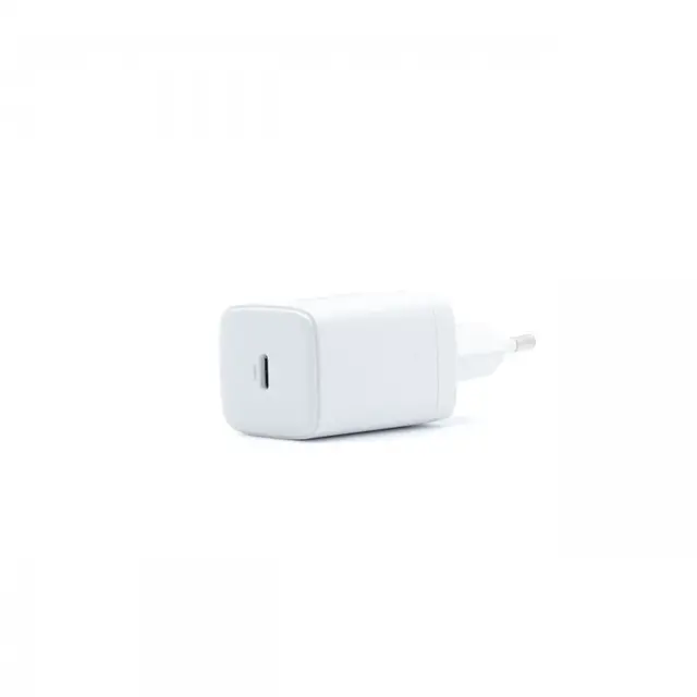 Hurtiglader med USB-C ladeporter - HVIT 1stk Type-C, AC 100~240 volt 