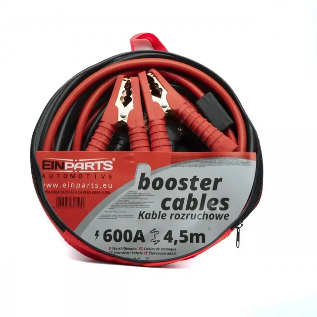 Startkabel sett maks 600A og 4,5 meter For varebiler og små maskiner 25mm2 