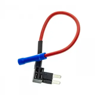 Sikringsadapter BYPASS micro2 20A 13cm kabel med isol. kabelsko rund hun