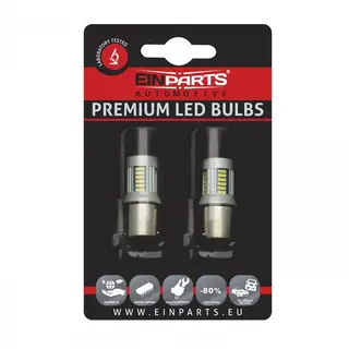 Einparts EPL144 P21W 1156 30SMD 4 - 2stk P21W LED-pære med CANBUS-kompatibilitet