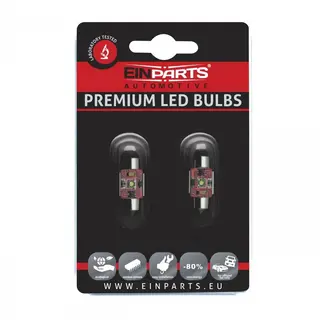 Einparts EPL30 C5W 31MM 1 CREE - 2pk Kraftige  LED-pære,CANBUS-kompatibilitet