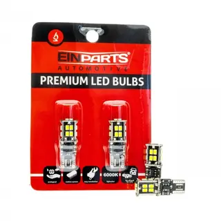 EINPARTS LED-pærer W5W 14 SMD 3020 6000K CANBUS - 2 STK