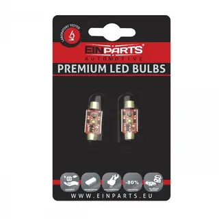 Einparts EPL31 C5W 36MM 1 CREE 2pk C5W LED-pærer med CANBUS-kompatibilitet