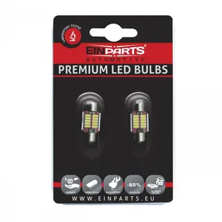 Einparts EPL48 LED C5W Pærer 31MM 10 SMD 4014 CANBUS (2 stk)