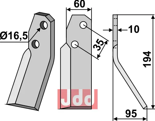 Fres kniv høyre - JDD Utstyr