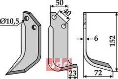 Fres kniv h&#248;yre B.C.S./Grillo (Pinza)/Pasquali