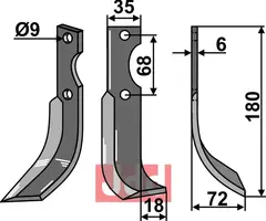 Fres kniv h&#248;yre Grillo (Pinza)