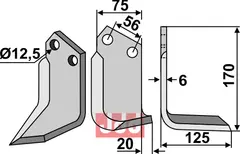 Fres kniv h&#248;yre Holder