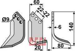 Fres kniv h&#248;yre Holder