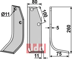 Fres kniv h&#248;yre Holder