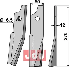 Fres kniv h&#248;yre Kuhn