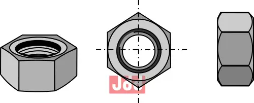 Mutter M10x1,5 - 10.9 - JDD Utstyr