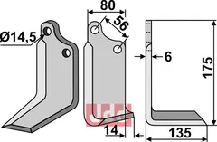 Fres kniv h&#248;yre Maschio / Gaspardo