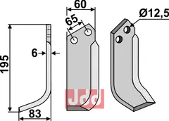 Fres kniv venstre Maschio / Gaspardo