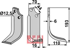 Fres kniv h&#248;yre Maschio / Gaspardo