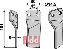 Fres kniv venstre Maschio / Gaspardo