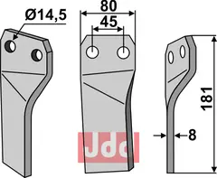 Fres kniv h&#248;yre Maschio / Gaspardo