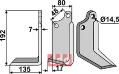 Fres kniv venstre Maschio / Gaspardo