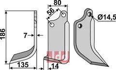 Fres kniv venstre Maschio / Gaspardo