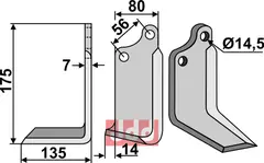 Fres kniv venstre Maschio / Gaspardo/Sicma (Miglianico)