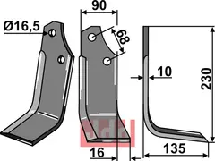 Fres kniv h&#248;yre Maschio / Gaspardo