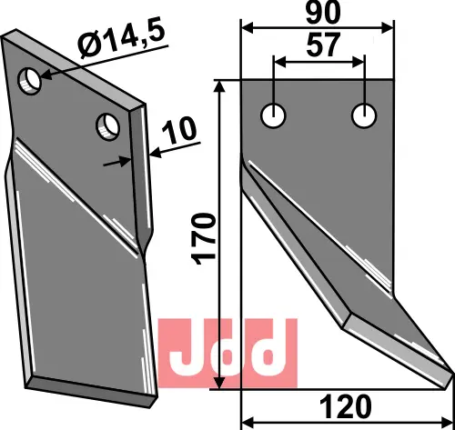 Fres kniv høyre - JDD Utstyr