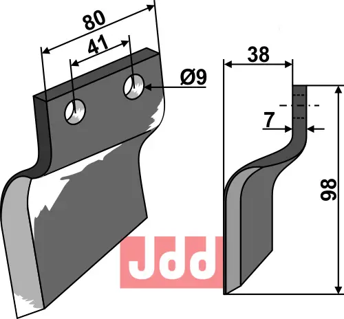 Slagjern kniv venstre - JDD Utstyr