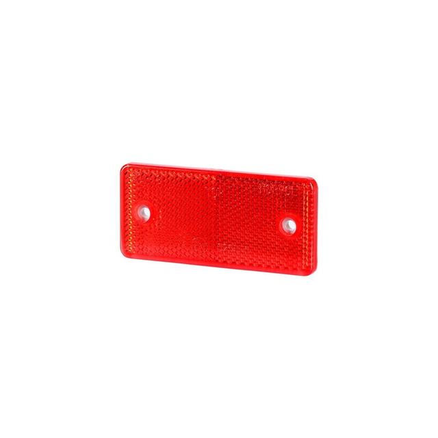 Rektangulær refleks - Rød Reflekterende enhet med hull (44×94mm) 
