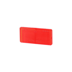 Rektangulær refleks - Rød Refleks enhet med festebånd (44×94mm)