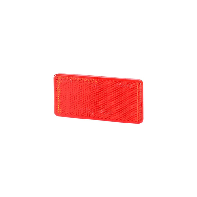 Rektangulær refleks - Rød Refleks enhet med festebånd (44×94mm) 