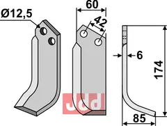 Fres kniv h&#248;yre M.E.A.A.T./Mearelli/Pasquali