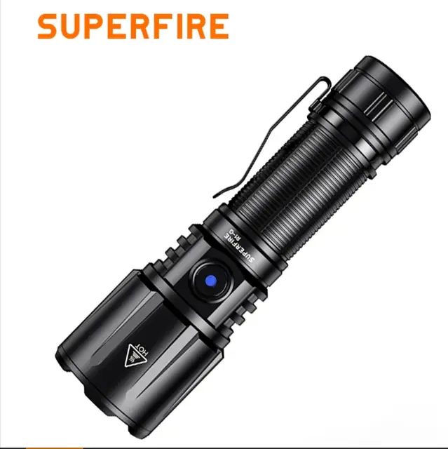 Superfire R1-G zoombar lommelykt Briljant 2300LM høy effekt belysning 