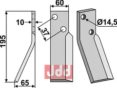 Fres kniv venstre Renter L.M.T.