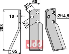 Fres kniv venstre Renter L.M.T.