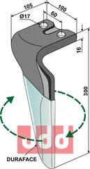 Rotorharvetand h&#248;yre - DURAFACE Remac