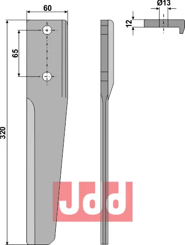 Rotorharvetand høyre - JDD Utstyr