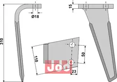 Rotorharvetand venstre Landsberg/Maletti/Sicma