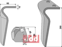 Rotorharvetand h&#248;yre Breviglieri