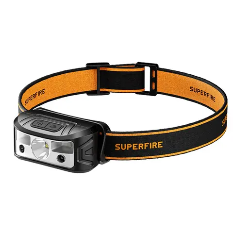 Superfire LED hodelykt med USB lading 200 lumen 48 gram