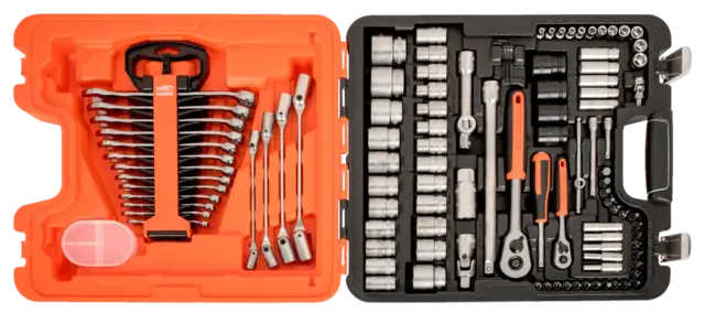 Bahco 1/4" og 1/2" pipesett med firkantinnfestning og kombinasjonsnøkkel 