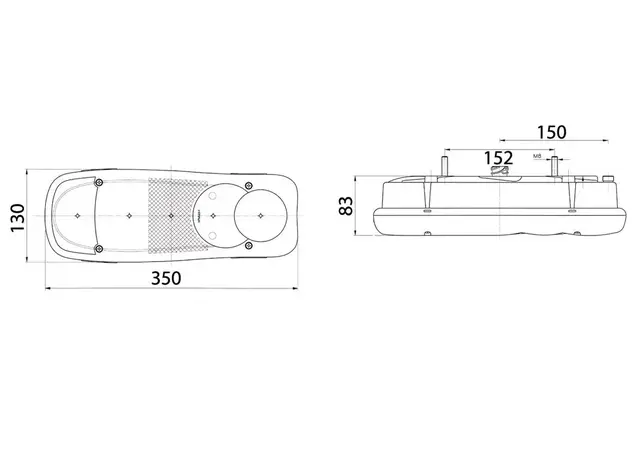 Bobcat Baklampe for Venstre/Høyre Side med PG13 Bakre Kontakt Til TL470, MF9000 