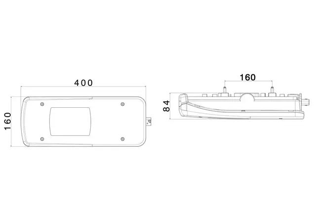 Mercedes Venstre LED Baklampe med skiltl AMP 1.5 7-pins Bakre Kontakt fra 2018 -- 