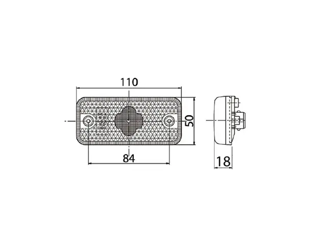 Iveco LED Sidemarkeringslampe 24V oransj Kun for 24 volt med ADR godkjenning 