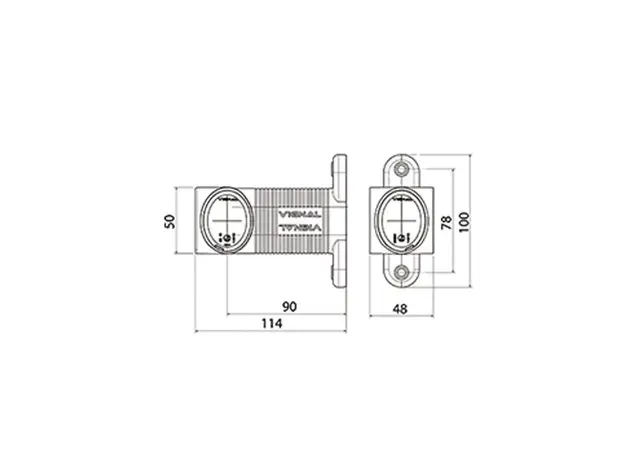 End Outline Markeringslys Symmetrisk LED LED 12/24V (Hvit / Rød / gul) 