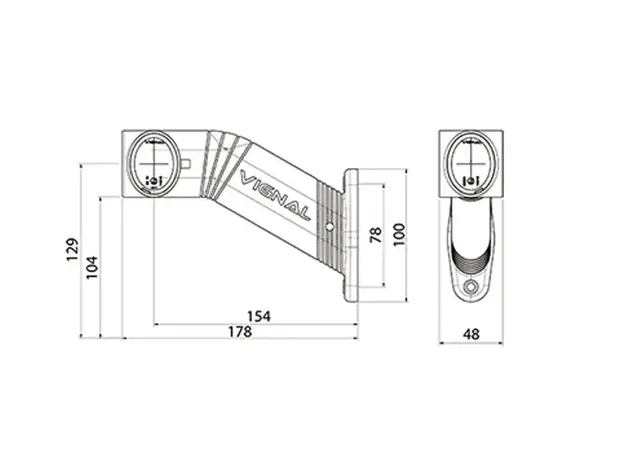 Venstre End Outline Markeringslys LED LED 12/24V (Hvit / Rød / Gul) 