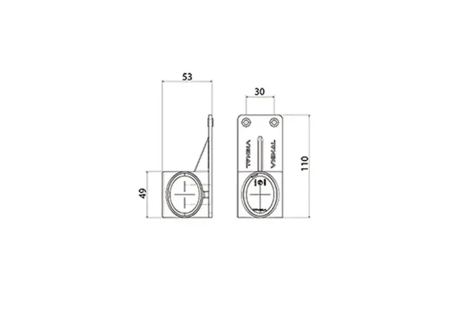 Venstre End Outline Markeringslys LED 12/24V Hvit / Rød / Gul) 