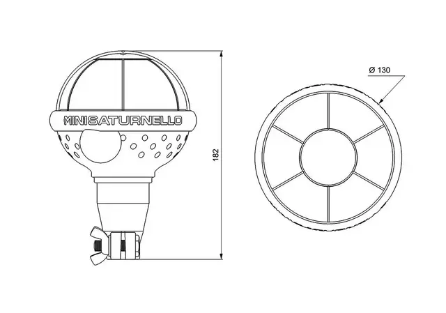 Vignal Mini Saturnello LED Varsellampe Flexi fot. Roterende lys, oransje 